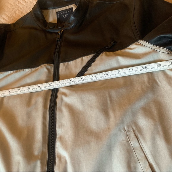 Authentic GUESS Faux Leather Biker Jacket - Picture 8 of 9